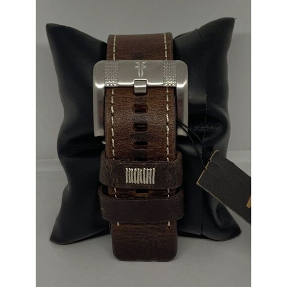 FRYE FR00004-02 Men\'s Brown Leather Analog Cream Dial Quartz Wrist Watch LW4 main image 8
